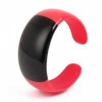 Stylish Bluetooth V2.1 Bracelet w/ Vibration Function + Digital Time - Red+Black