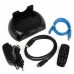 USB 3.0 2.5"/3.5" SATA HDD Docking + Full HD 1080P Media Player w/ Remote Control - Black