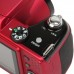 S5000 1600MP Digital Camera 3" LCD, 21X Optical Zoom,  - Red