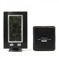 3.2" LCD Digital Weather Forecast Indoor/Outdoor Thermometer - Silver (2 x AAA + 3 x AAA)