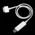 USB Charging & Data Cable w/ Blue Visible Light for iPhone / iPad / iPod - White