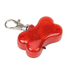 ET-2834B 2-LED Bone Flashing Pet Tag - Red