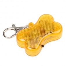 ET-2834B 2-LED Bone Flashing Pet Tag - Yellow