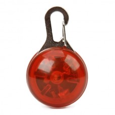 ET-2842 1-LED Round light Pet Collar Tag - Red