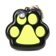 ET-2814A 1-LED Paw Pet Collar Tag - Green