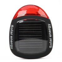 TW-001 2-LED Solar Energy Bike Tail-light (Black)