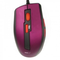 MC-070U MCSAITE USB Wired 1000 / 1600DPI Optical Mouse - Black + Purple (150cm-Cable)