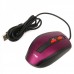 MC-070U MCSAITE USB Wired 1000 / 1600DPI Optical Mouse - Black + Purple (150cm-Cable)