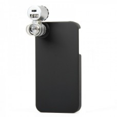 Special Microscope W/Money/Currency Detecting 2-LED Illumination 60X for iPhone4  (Silver)