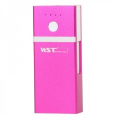 WST-Q8 Genuine WST 5200mAh Power Pack with Flashlight - Rose Red