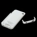 1600mAh External Battery Back Case w/ FM Transmitter for iPhone 4 / 4S - White