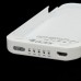 1600mAh External Battery Back Case w/ FM Transmitter for iPhone 4 / 4S - White