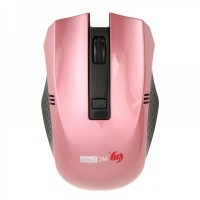 MC-002 2.4GHz Wireless Optical Mouse w/ USB Receiver - Black + Pink (1 x AA)