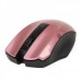 MC-002 2.4GHz Wireless Optical Mouse w/ USB Receiver - Black + Pink (1 x AA)