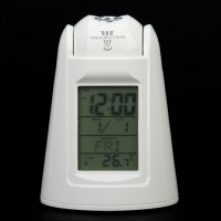 809  2.5" LCD Sound Activated Backlit Digital Projection Calendar Speaking Clock with Thermometer