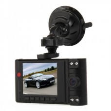 3.0MP CMOS Car Wide Angle Dual Lens DVR Camcorder w/ 4-IR LED Light - Black (2.7" TFT LCD)