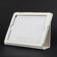 Protective PU Leather Case for ipad3--White