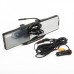 GHB5101 2-in-1 Bluetooth Rearview Mirror + WinCE 6.0 GPS Navigator w/ AV IN / 4GB Brazil Map TF Card - Black