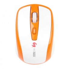 MC-309 2.4GHz Wireless 1600DPI Optical Mouse - White + Orange