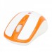 MC-309 2.4GHz Wireless 1600DPI Optical Mouse - White + Orange