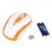 MC-309 2.4GHz Wireless 1600DPI Optical Mouse - White + Orange