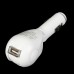 C-160 Car Cigarette Powered Rotatable Charging Adapter Charger for iPhone / iPod / Cell Phone - White