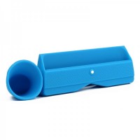 Silicone Horn Stand Amplifier Speaker for iPad - Blue