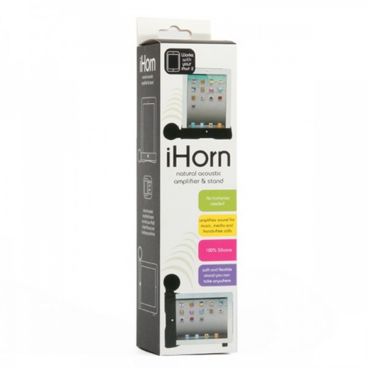Silicone Horn Stand Amplifier Speaker for iPad Blue Free Shipping ThanksBuyer