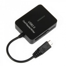 OTG-01  Multi-in-One Memory Card Reader for Samsung Galaxy S2 I9100 / I9220 + More - Black