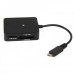 OTG-01  Multi-in-One Memory Card Reader for Samsung Galaxy S2 I9100 / I9220 + More - Black