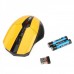 MC-169 2.4GHz 800 / 1600DPI Wireless Optical Mouse - Yellow (2 x AAA)