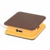 Creative Biscuit Style USB 4-Port Hub - Coffee + Yellow