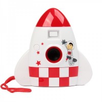 Creative Cartoon Rocket Style 300K Pixels USB Digital Camera - White (1.0" LCD / 2 x AAA)