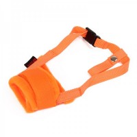 Useful Adjustable Pet Dog Muzzle Set - Orange (Size-M)