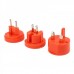 Universal Travel Power Plug Adapter - Orange (US / EU / UK)