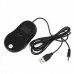 Fashion USB 2.0 1200DPI Optical Wired Mouse Music Speakers - Black (140CM-Cable Length / 3.5mm Jack)