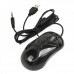 Fashion USB 2.0 1200DPI Optical Wired Mouse Music Speakers - Black (140CM-Cable Length / 3.5mm Jack)