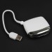 JP-106 Multi-Function 5-in-1 USB Card Reader with MS / XD / SD / MMC / CF 4.0 Slot - White + Silver