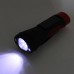 Solar manually rechargeable flashlight