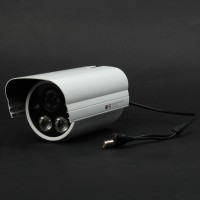 1/3 SONY CCD 1.3MP Surveillance Security Camera w/ 2-LED IR Night Vision - White (DC 12V)