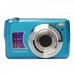 8.1MP CMOS Compact Digital Video Camera w/ 3X Optical Zoom/SD Slot - Blue (2.7" TFT LCD)