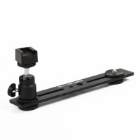 Universal Flash Bracket with TriPod Head for Camera - Black