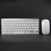 TK-908 Ultra-Thin 2.4GHz Wireless 78-Key Keyboard w/ 800/1200DPI Optical Mouse - White (2 x AAA)