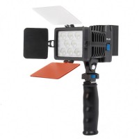 LED-5080 Rechargeable 1540LM 8-LED White Light Video Lamp with Filers for Camera/Camcorder