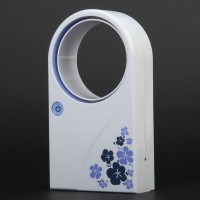 Mini Portable Desktop No Leaf Air-conditionWhite+Purple)