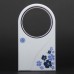 Mini Portable Desktop No Leaf Air-conditionWhite+Purple)