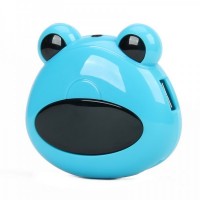 Cute Frog Head Shaped High Speed 4-Port USB 2.0 Hub - White