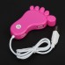Cute Human Foot Shaped High Speed 4-Port USB 1.1 Hub - White