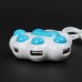 Cute Cat Foot Shaped High Speed 4-Port USB 1.1 Hub - White