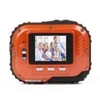 Waterproof 3.0MP CMOS Compact Digital Camera w/ 8X Digital Zoom/TF Slot - Orange (2xAAA/1.8